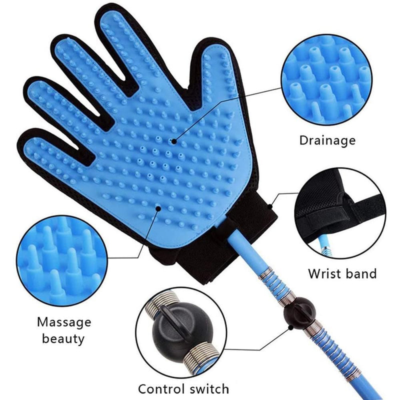 Dog washing gloves